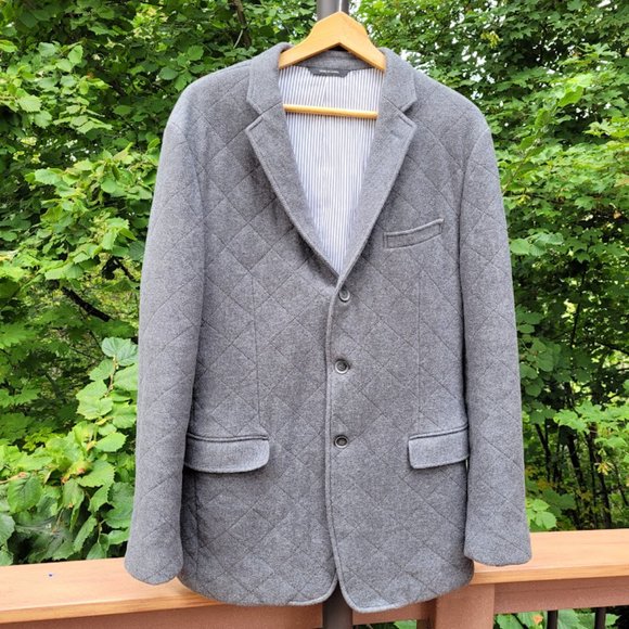 Banana Republic Other - Banana Republic Blazer Grey 44L Luxury Italian Fabric Emmetex Jacket Trendy Cozy
